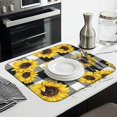 thumbnail image 5 of Microfibre Drying Mat for Kitchen Sunflower Colorful Floral Dish Drying Drainer Mat Absorbent Drying Mat Washing Up for Glass, Plate & Cup 16inch X 18inch, 5 of 7