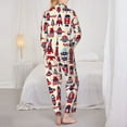 thumbnail image 5 of Kll Rocket Pattern Print Women'S Long Sleeve Pajamas With Pants Sleepwear Loungewear 2 Set-Xx-Large, 5 of 9
