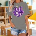 thumbnail image 6 of Yopmin Butterfly Shirts for Women Floral Crewneck Casual Printed T Shirts Fashion Summer Clothes for Everyday Wear, 6 of 7