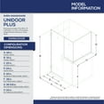 thumbnail image 6 of DreamLine Unidoor Plus 48 in. W x 36 3/8 in. D x 72 in. H Frameless Hinged Shower Enclosure in Oil Rubbed Bronze, 6 of 11