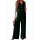 thumbnail image 1 of Conjunto de Dos Piezas para Mujer, 2025, Sin Mangas, con Botones, Informal, con Bolsillo y Pantalones Anchos. Verde M, 1 of 7