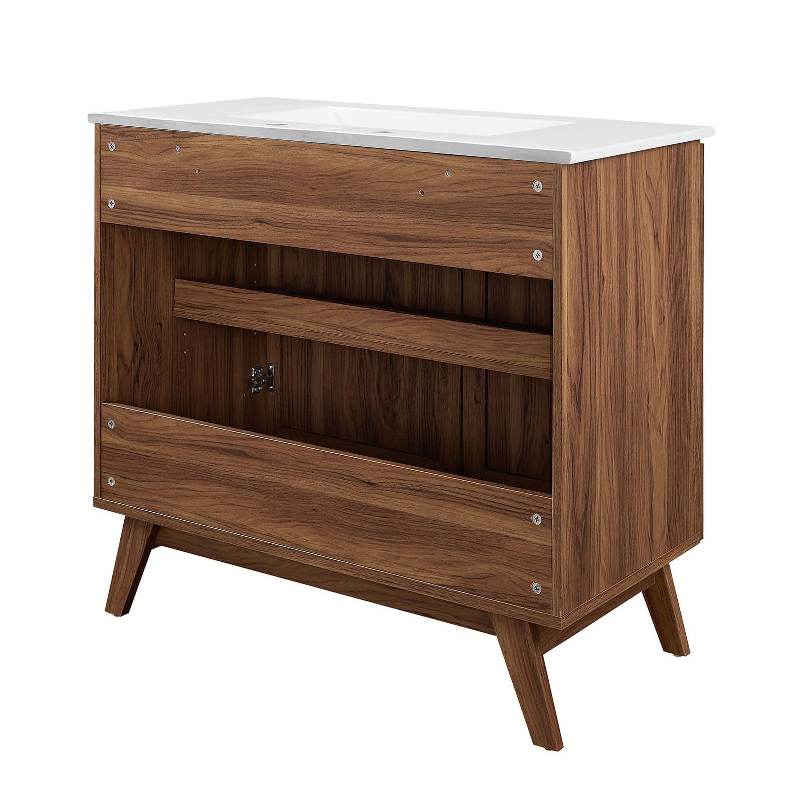 Modway Soma 36” Bathroom Vanity in Walnut White