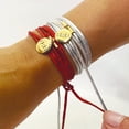 thumbnail image 3 of Vangania Pulsera manifestación 11:11 de cuero vacuno vueltas con dije dorado, 3 of 5