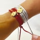 thumbnail image 3 of Vangania Pulsera manifestación 11:11 de cuero vacuno vueltas con dije dorado, 3 of 5