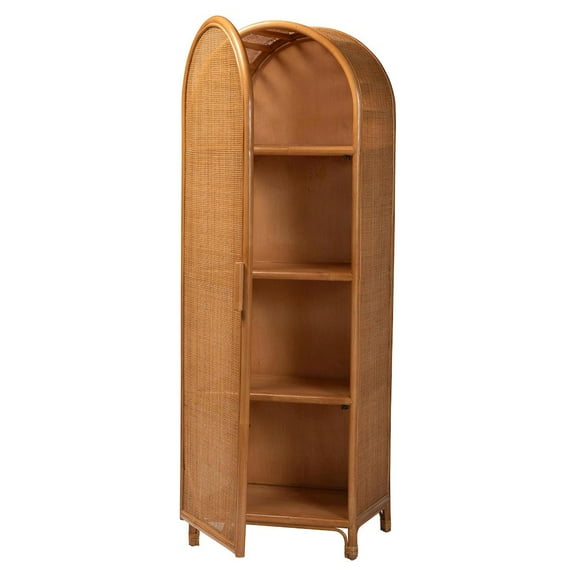 bali & pari Paloma Rattan Accent Cabinet with Shelves