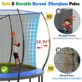 thumbnail image 4 of SEGMART Outdoor Trampoline with Enclosure and Ladder, 14FT Trampoline with Basketball Hoop, Recreational Trampoline with Anti-Rust Coating, Backyard Trampoline with No-Gap Design for Kids, Adults, 4 of 10