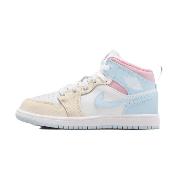 Little Kid's Jordan 1 Mid SE Half Blue-Half Blue-Pale Ivory (IB7056 403) - 2.5