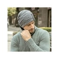 thumbnail image 2 of Men Beanie Hat & Scarf Set Neck Cover Winter Warm Fleece Knitted Thick Ski Cap, 2 of 4
