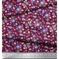 thumbnail image 3 of Soimoi Pink Poly Georgette Fabric Leaves,Insect & Floral Artistic Fabric Prints by Yard 52 Inch Wide, 3 of 3