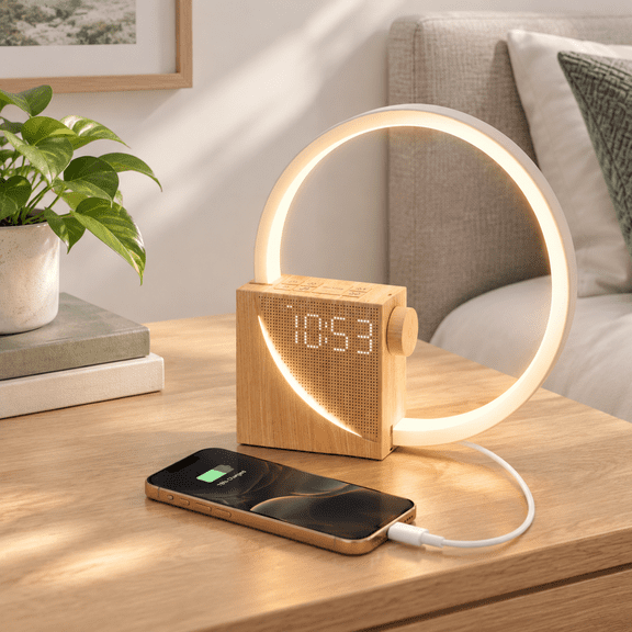 Bedroom Alarm Clock With Sunrise Soundhine Nightlight
