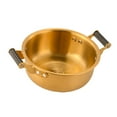 thumbnail image 2 of CoudarTitie Korean Ramen Pot Double Handles Dishwasher Stockpot Multipurpose Heavy Duty Fast 20cm Gold, 2 of 9