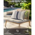 thumbnail image 4 of Pack of 2 Outdoor Lumbar Pillow Covers 11x16 Inch, Midnight Blue Striped Waterproof Throw Pillow Covers Set, Beige Geometric Modern Art Indoor&Outdoor Decorative Cushion Cases for Patio Porch Car, 4 of 7