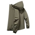 thumbnail image 4 of dzxyzu Mens Rain Jacket Solid Color 3 In 1 Waterproof with Hooded Hiking Coat Lightweight Windbreaker Outdoor Running Cycling Hiking Hooded Raincoat 2024 Winter Saving, 4 of 6