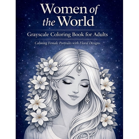 Women of the World - Grayscale Coloring Book for Adults, (Paperback)