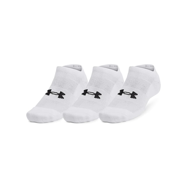 Calcetines Under Armour No Show de algodón para entrenamiento, paquete de 3, talla grande