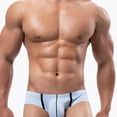 thumbnail image 1 of Swim Underwear for Men  Low Rise Briefs with Elastic Waistband and Mesh Patchwork, 1 of 7