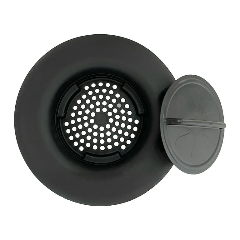 Fli Products Flex Strainer DPFS1010-2 Kitchen Sink Strainer and Drain Plug Stopper All in One, Fits All 3-1/2” Drains and Disposals, 5-1/4” Diameter