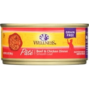 Angle View: WELLNESS: Adult Beef & Chicken Cat Food, 5.5 oz