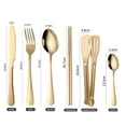 thumbnail image 5 of NIBOLOG Stainless Steel Cutlery Set with Organizer Bag Polished Surface Food Grade Dishwasher Safe Fork Spoon Travel-friendly Tableware Kit, 5 of 8