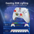 thumbnail image 2 of Manette de Jeu Sans Fil, Joystick, Gâchettes, Manette à Éclairage RVB pour PC/Switch/Android/iOS/Steam Deck, 2 of 8