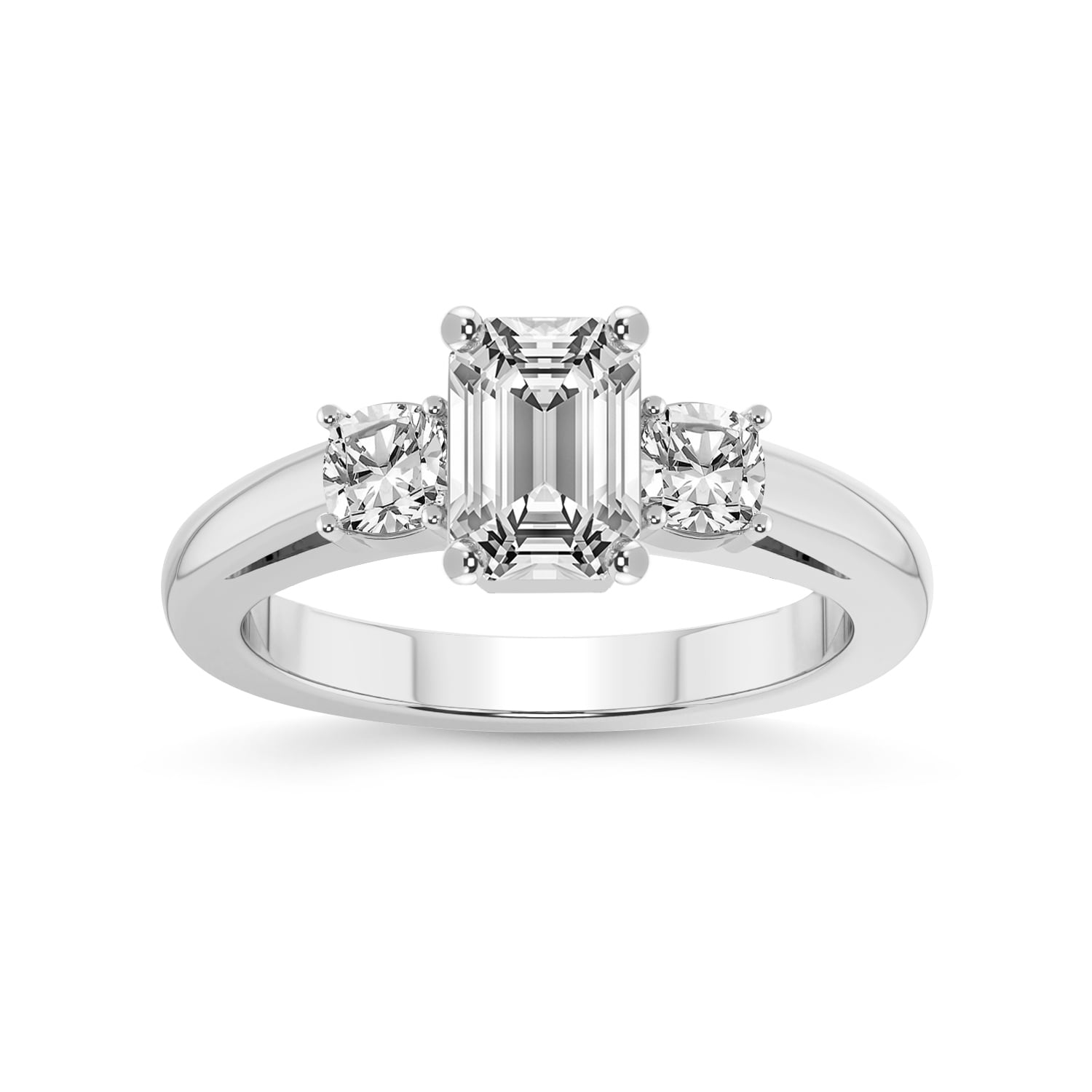 2 Carat IGI Certified Emerald Shape Lab Grown Diamond Engagement Ring