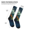 thumbnail image 4 of Rateoe Surfing Turtle Compression Socks for Women and Men 20-30mmHg-Circulation Support Socks Knee High Nurse Pregnant Running Medical and Travel Athletic, 4 of 7