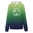 thumbnail image 3 of WREESH Womens Hoodies St. Patrick's Day Sweatshirt Shamrocks Printed Pullover Gradient Long Sleeve Tops Loose Hooded Sweatshirts Green, 3 of 3