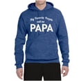 thumbnail image 2 of Wild Bobby My Favorite People Call Me PAPA Father's Day Unisex Graphic Hoodie Sweatshirt, Vintage Heather Blue, Large, 2 of 5
