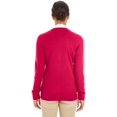 thumbnail image 2 of Harriton Ladies' Pilblocâ„¢ V-Neck Button Cardigan Sweater, 2 of 3