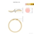 thumbnail image 5 of ANGARA Natural Diamond Twin Shank Bypass Engagement Ring in 14K Yellow Gold for Women (Size-3mm| Color-G| Clarity-VS2) | April Birthstone, Anniversary, Jewelry Gift for Women | Natural Diamond Ring, 5 of 9