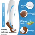 thumbnail image 7 of 6 Pairs Copper Compression Socks for Women & Men Circulation 15-20 mmhg - Better Blood Flow, Swelling, Best Support for Medical, Running, Nursing, 7 of 7