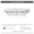 thumbnail image 2 of Campana extractora SUPRA de cocina 50 cm Acero Campana básica de pared, 2 of 6