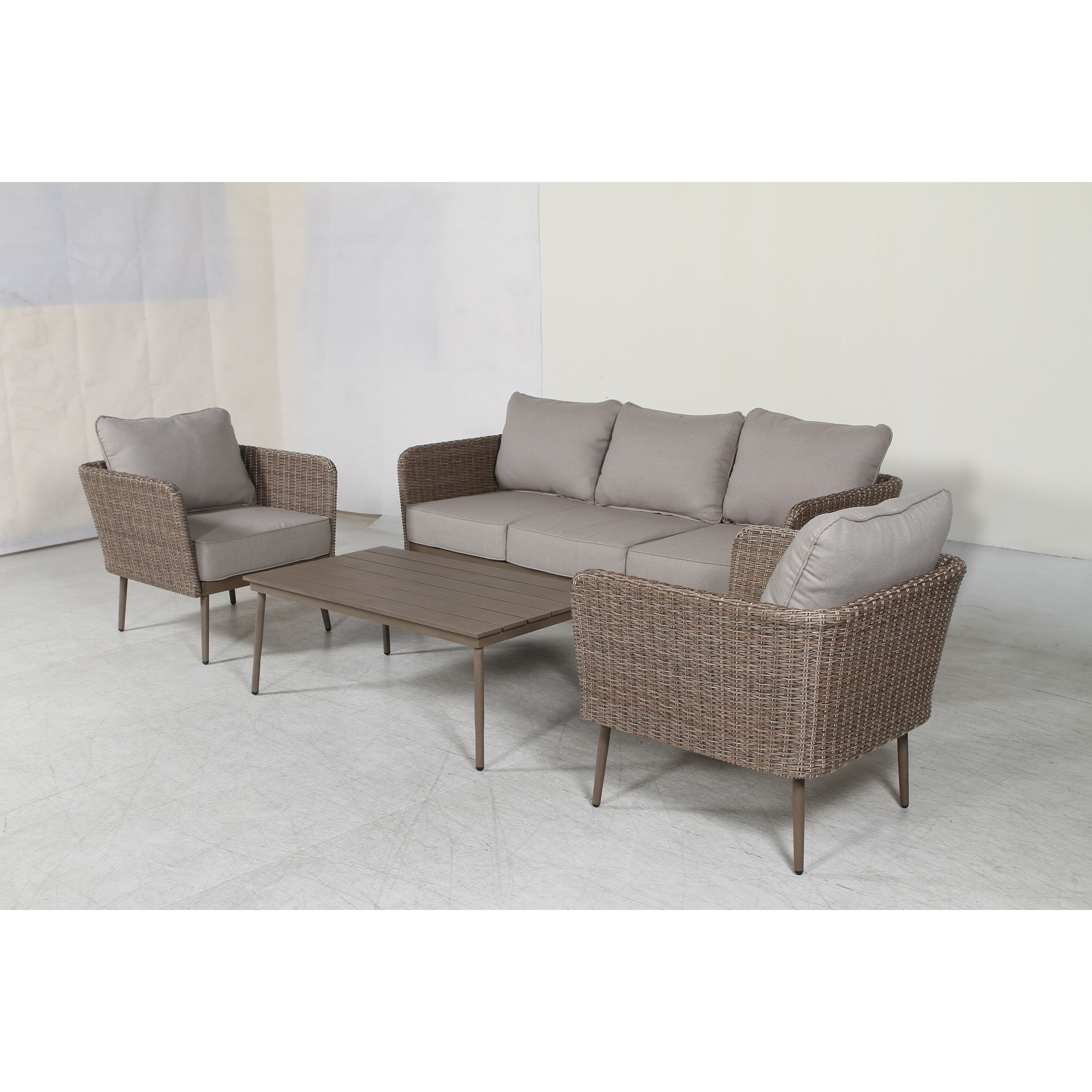 Teva Patio Capri Wicker 4 Piece Conversation Set Com