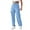 Blue, variant on Women's Overalls Casual Lightweight Solid Color Trousers Drawstring Multi-Pockets Straight Leg Pants for Work and Outdoor Activities,Beige,L