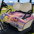 thumbnail image 3 of Yuyamidu Sunset Golf Cart Seat Covers Seaside Club Car Cart Seat Towel Blanket with 4 Front Pockets for More 2-Seats Golf Carts Travel Sports, 3 of 8