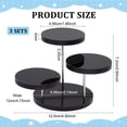 thumbnail image 2 of 3sets 3 Set Round Acrylic Display Riser Stand 2inch Diameter 3 Tier Black Acrylic Rotatable Jewelry Display Stand Acrylic Holder for Minifigures Cupcake Perfume Collectibles Display, 2 of 6