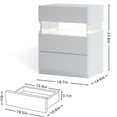 thumbnail image 5 of Bedroom Led Tables With 3 Drawers - Space Saving Option Nightstands Drawer Easy Assembly, Convenient Design, 5 of 6