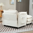 thumbnail image 5 of CQSXDA Compact Boucle Sofa Bed with Wider Seat and Thick Armrests for Bedroom and Living Room, Beige, 5 of 16