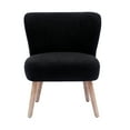 thumbnail image 3 of Modern 25" Wide Wingback Accent Chair with Water and Stain Resistant Boucle Upholstered Fabric, Black, 3 of 5