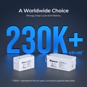 Renogy 12V Deep Cycle AGM Automotive Battery, Top Post