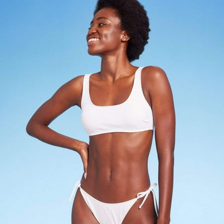 Wild Fable White Ribbed Bralette Bikini Top - Women s Size XXS