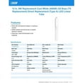 thumbnail image 3 of Feit Electric T512/840/LED LED Linear Tube, Direct Replacement, T5 Lamp, 8 W Equivalent, G5 Lamp Base, Non-Dimmable, 3 of 3