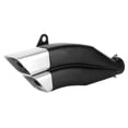 thumbnail image 1 of Piezas de modificación de tubo silenciador de escape doble de motocicleta de acero inoxidable negro Universal de 51mm, 1 of 7