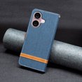 thumbnail image 6 of Feishell Case for iPhone 16 Plus Cloth Texture Premium PU Leather Simple Wallet Case [Credit Card Slots] [Kickstand] [Magnetic Closure] [Wrist Strap] Shockproof Flip Cover,Darkblue, 6 of 8