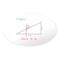 thumbnail image 1 of CafePress - Find X Math Problem - Sticker (Oval), 1 of 1
