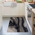thumbnail image 3 of Entryway Rug 2'x3', Black Grey Marble Kitchen Runner Rugs Non-Slip Carpet Mats, Modern Ink Painting Abstract Art Bedside Rugs Runners Washable Floor Carpet for Bathroom Laundry Room, 3 of 8