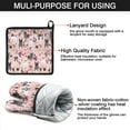 thumbnail image 7 of French Bulldog Dog Pattern with Flowers Kitchen Oven Mitt and Pot Holder Sets 4 Pcs for Baking, Cooking and Grilling, Heat Resistant Up To 392 °F, 7 of 7