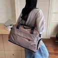 thumbnail image 4 of Sports Gym Bag for Women Girls Travel Duffle Bag Lightweight Carrys on Weekender Bag Water Resistant Overnight Bag Gifts Silver, 4 of 4