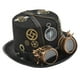 thumbnail image 1 of Sombrero de copa Steampunk, disfraz divertido con gafas, sombrero de fiesta, tocado para Negro, 1 of 9