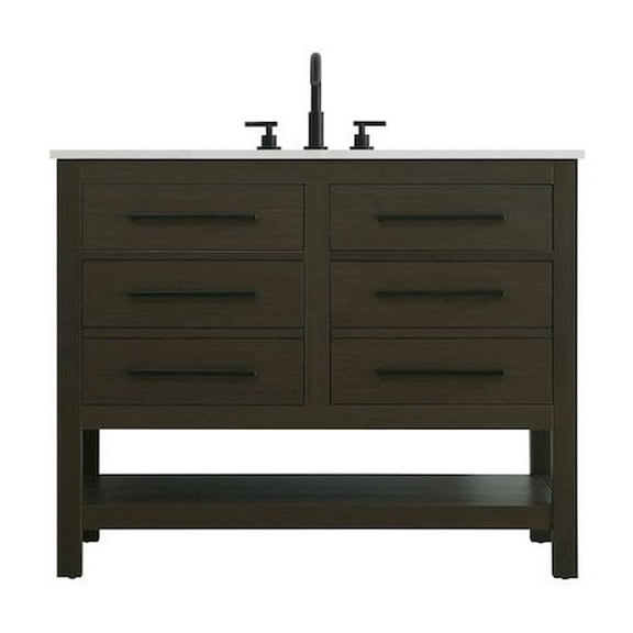 Elegant Kitchen and Bath 42 inch Single Bathroom Vanity in Mocha Brown